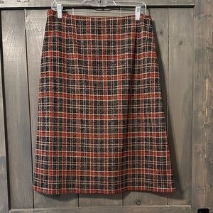 Vintage Plaid A-Line Skirt